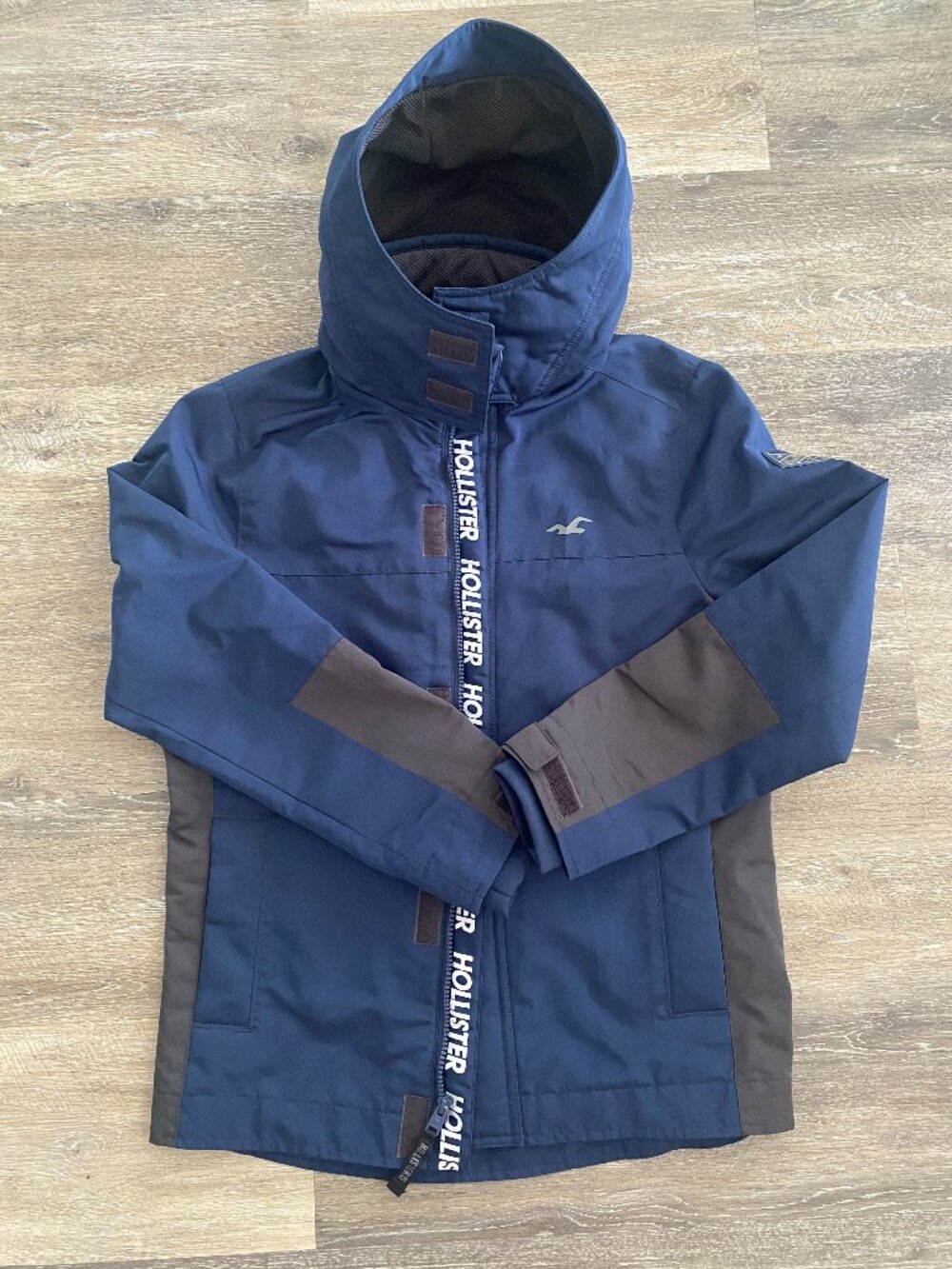 Hollister All-Weather Collection Blue Hooded Jacket XS